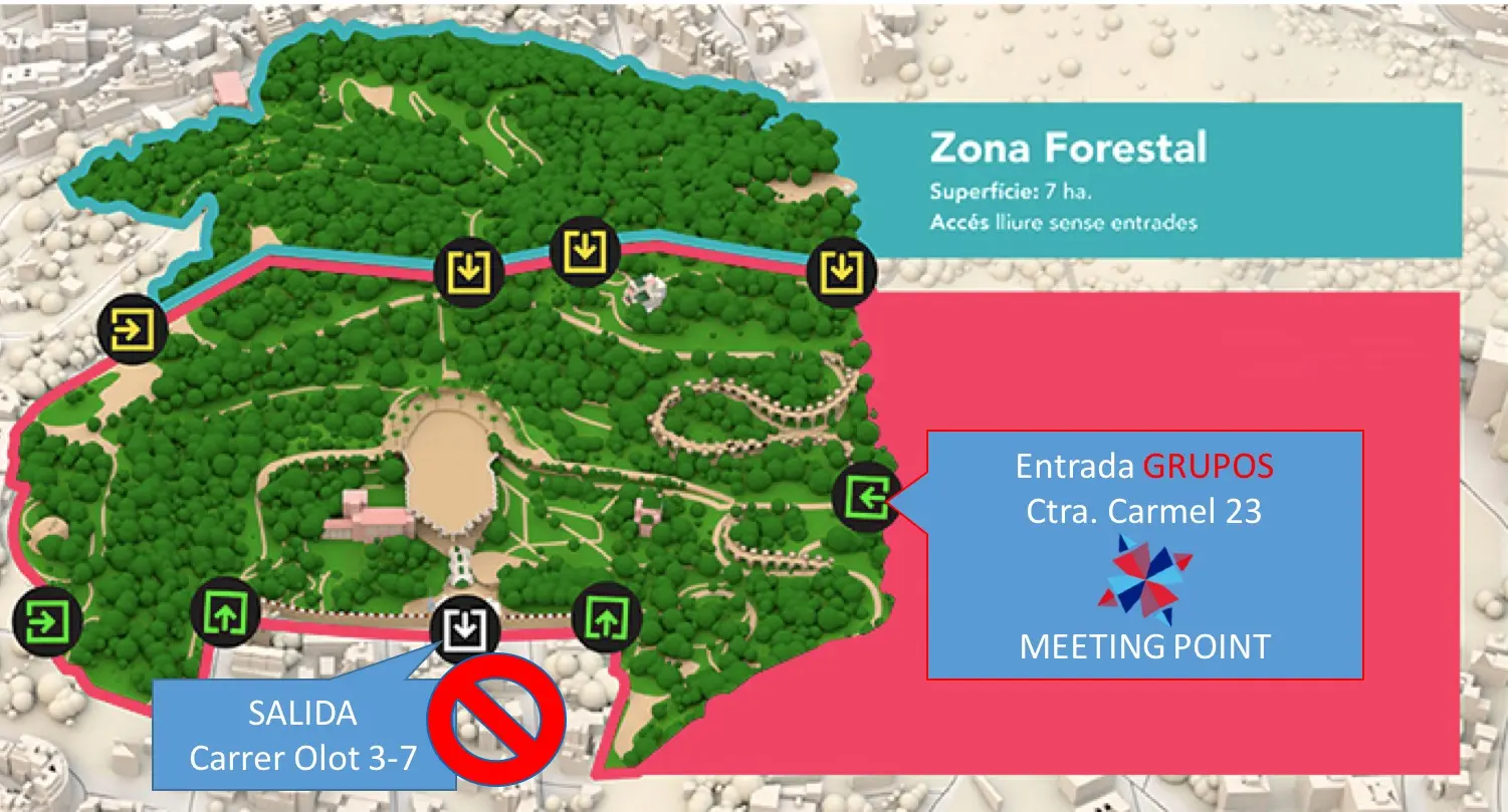 Mapa del Park Güell